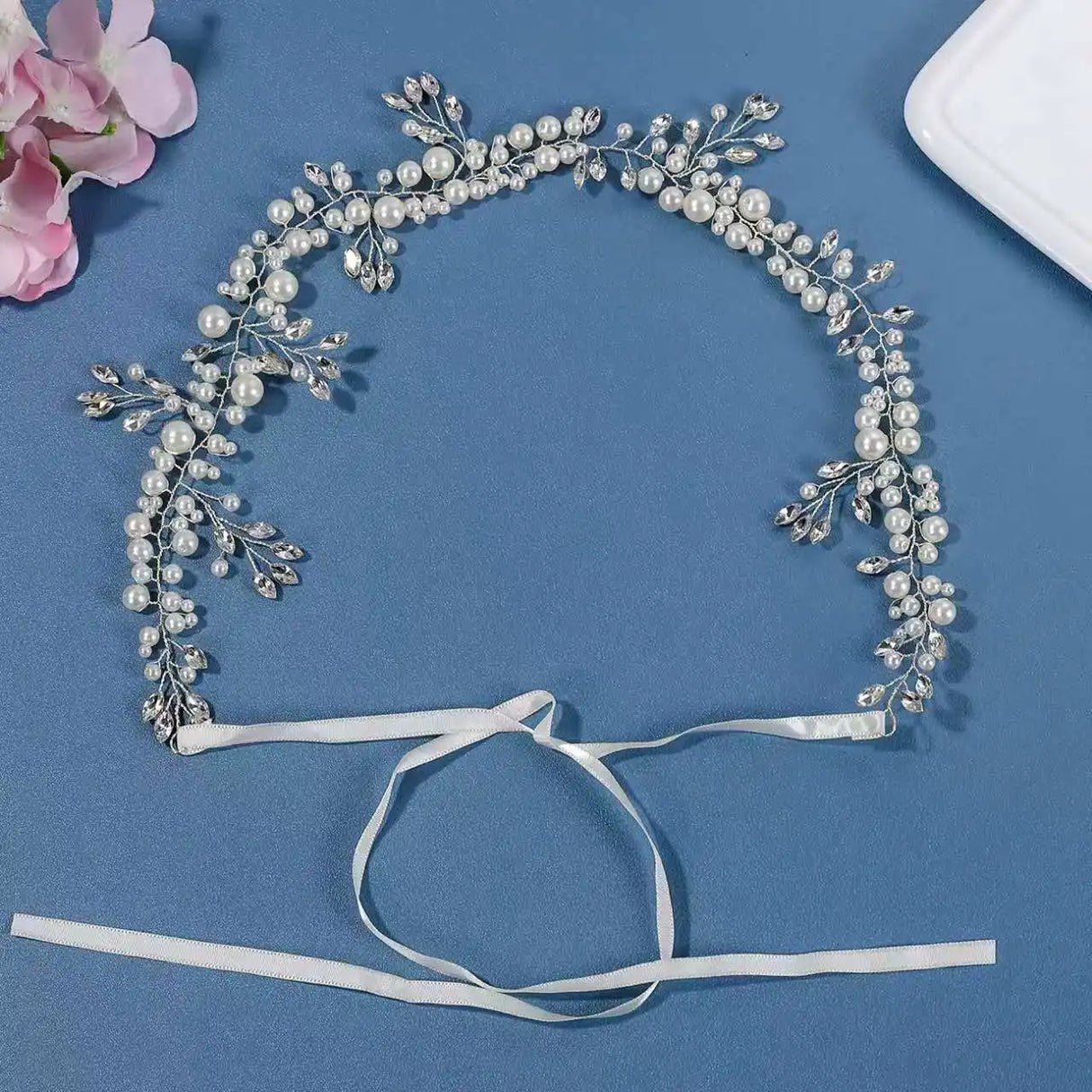 Wedding Headbands For Women Bride Handmade Crystal Rhinestone Tiaras Silver Color Hairbands Hair Accessories Queen Headband Gift
