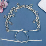 Wedding Headbands For Women Bride Handmade Crystal Rhinestone Tiaras Silver Color Hairbands Hair Accessories Queen Headband Gift