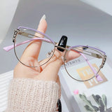 Blue Ray Blocking Anti-Blue Light Glasses Ultralight Metal Computer Goggles Eye Protection Square Eyeglasses Men Women