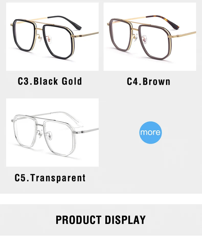 Vintage Titanium Eyeglasses Frame Men Square Myopia Prescription Glasses Women Retro Optical Luxury Brand Glasses Frame Eyewear