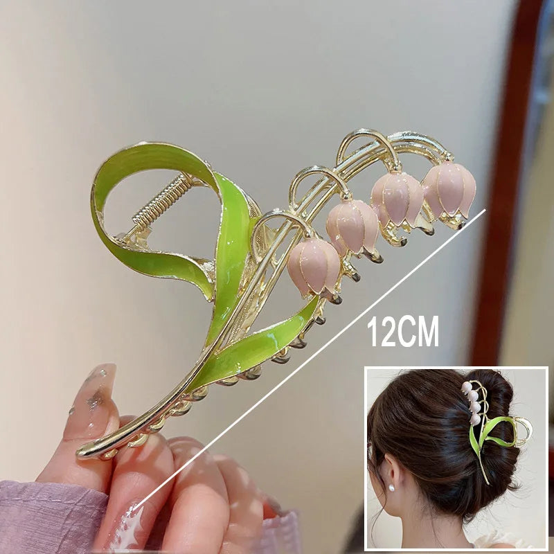 New Sweet Flower Durian Hair Claw Clip Ponytail Grab Hair Clips Shark Clip Woman Hairpins For Girl Hair Accessories Headdress