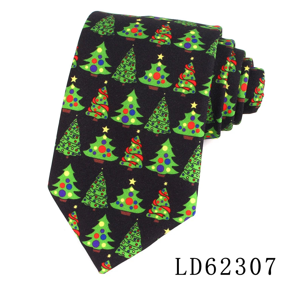 Men's Christmas Festival Theme Tie Suitable For Shirt Suit Neck Tie Accessories Festival Performance Neckties