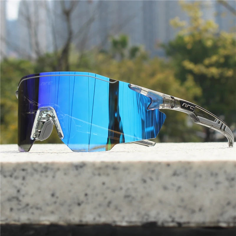 1 Lens NRC Cycling Sunglasses UV400 TR90 Sports Bicycle Glasses MTB Mountain Bike Fishing Hiking Riding Eyewear for Men Women