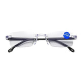 Luxury Blue Light Blocking Reading Glasses Women Men Cutting Frame Presbyopia Eyeglasses HD Lens Farsighted Prescription Eyewear