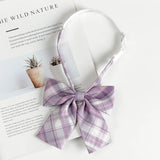Fashion JK Bowtie Women College Student Collar Tie Cotton Plaid Bowknot Lolita Girls Adjustable Butterfly Anime Cosplay Cravat