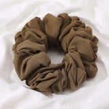 Elastics Chiffon Hair Band Solid Color Big Circle Scrunchies for Women Girl Ponytail Holder Hair Rope Hairband Hair Accessoires
