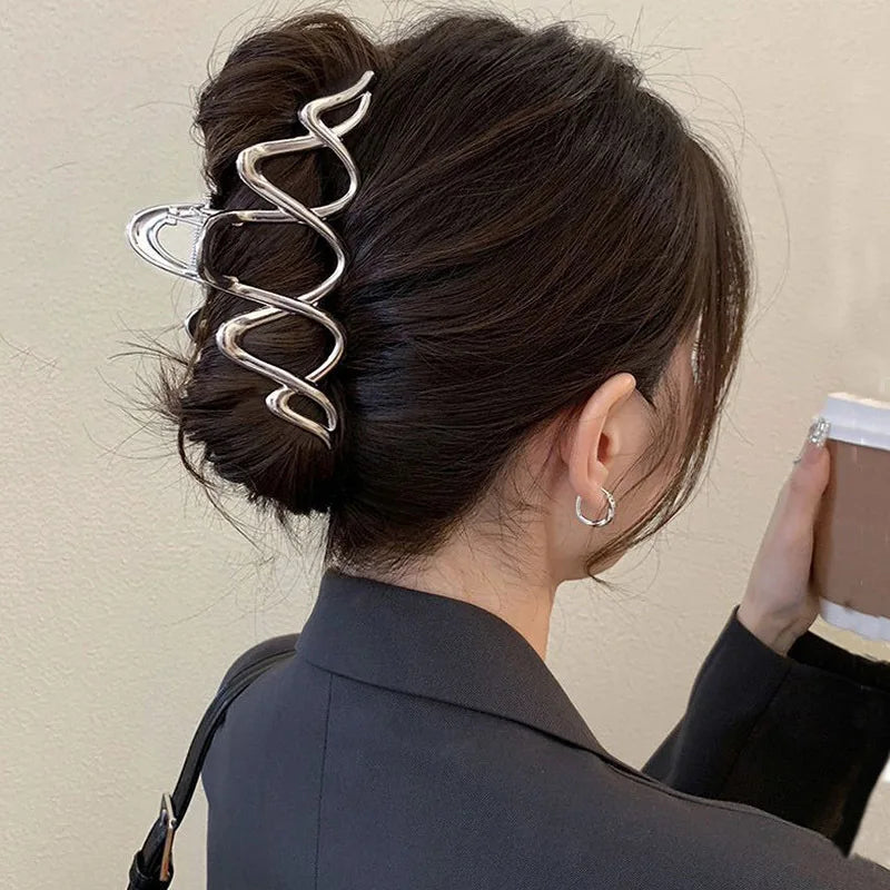 2023 New Fashion Metal Geometric Hair Claw Clip Trendy Hair Clips Hair Clamps Hairpins Party Hair Accessories For Women Headwear