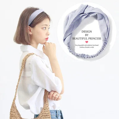 Cross elastic headband chiffon silk headband ladies headband hair accessory sports face wash