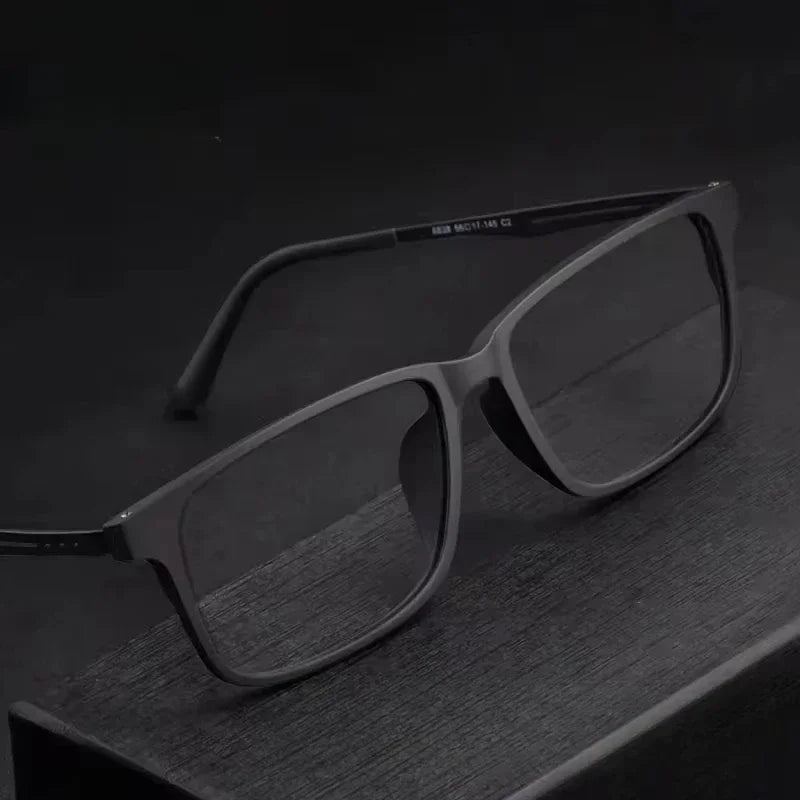 Blue Light Blocking Reading Glasses Men Women Ultralight TR90 Titanium Alloy Optical Frame Eyeglasses Square Eyewear