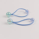 2pcs/lot Ponytail Ball Hair Ties For Girls Elastics Hairband Colorful Twin Bead Pom Balls Hair Rope Kids Hair Accessories