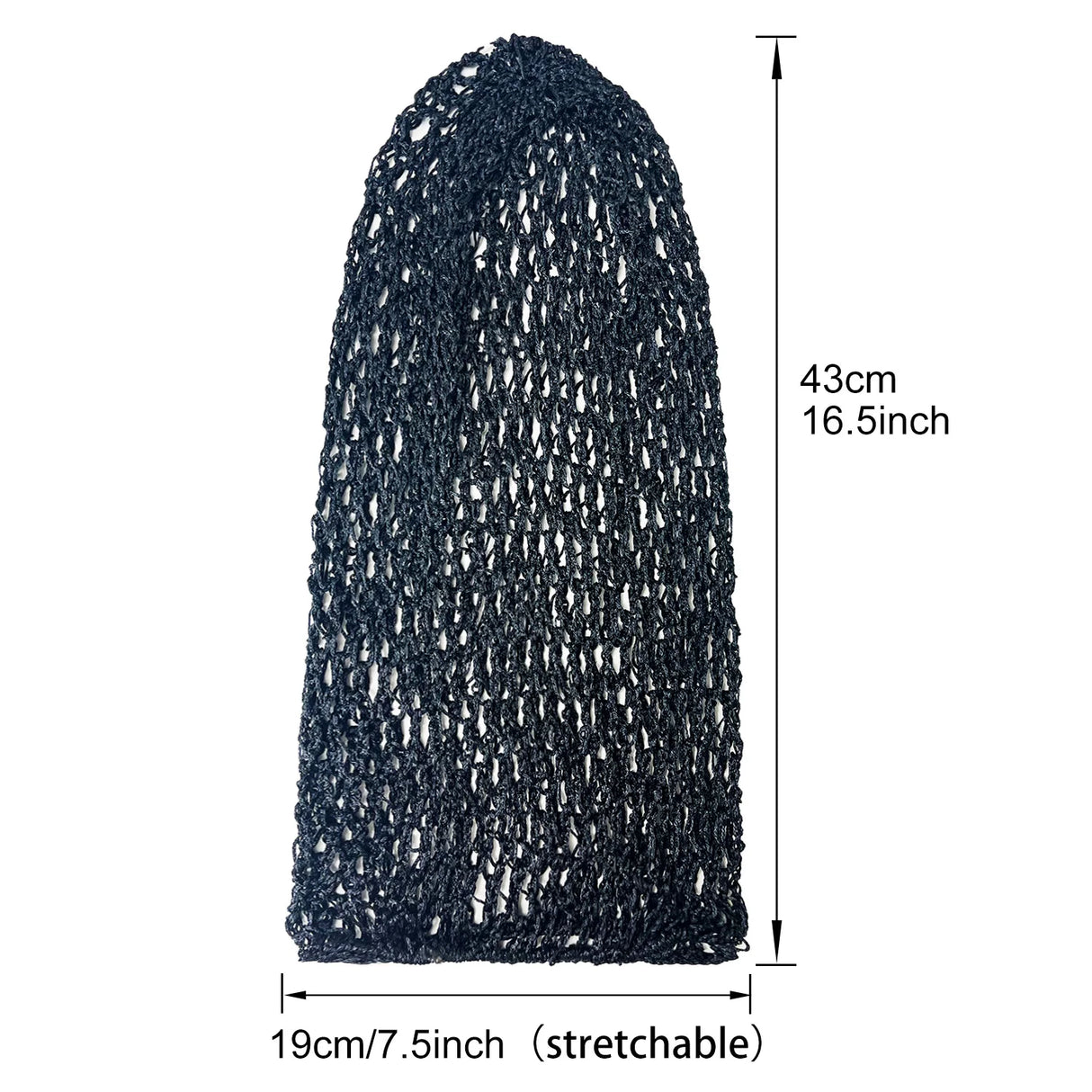 Fashion Women Crochet Hair Snood With Elastic Edge Long Hair Net Mesh Sleeping Nightcap Turban Headwear Hair Net