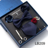 Brand Newest Design Silk Tie Set Handkerchief Pocket Squares Cufflink Bow Tie Clip Necktie Set Bussiness Wedding Suit Gift Box