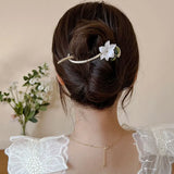 New Women Metal Hair Claw Elegant Gold Flowers Hair Clips Barrette Crab Headband Ponytail Clip Headwear hair accessories tiara
