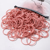 50PCS Macaron Rubber Band Hairband Headband High Elastic Durable Hair Ring Tied High Ponytail Women's Kids Hair Headwear