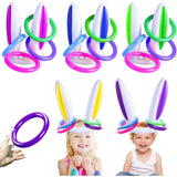 Fun Easter Throwing Game Inflatable Bunny Egg Rabbit Ears Hat Toss Game Kids Halloween Party Decor Favors Indoors Outdoors Games