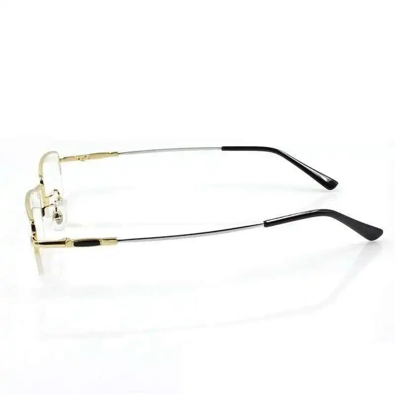 Titanium Metal Alloy flexible Half-rim optical eye glasses frames spectacle frame points prescription eyeglasses oculos de grau