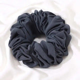 Elastics Chiffon Hair Band Solid Color Big Circle Scrunchies for Women Girl Ponytail Holder Hair Rope Hairband Hair Accessoires