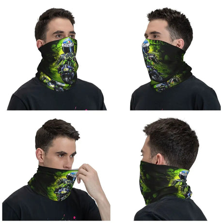 Motorcycle Racing Rossis Neck Gaiter Women Men Windproof Winter Bandana Scarf for Hiking