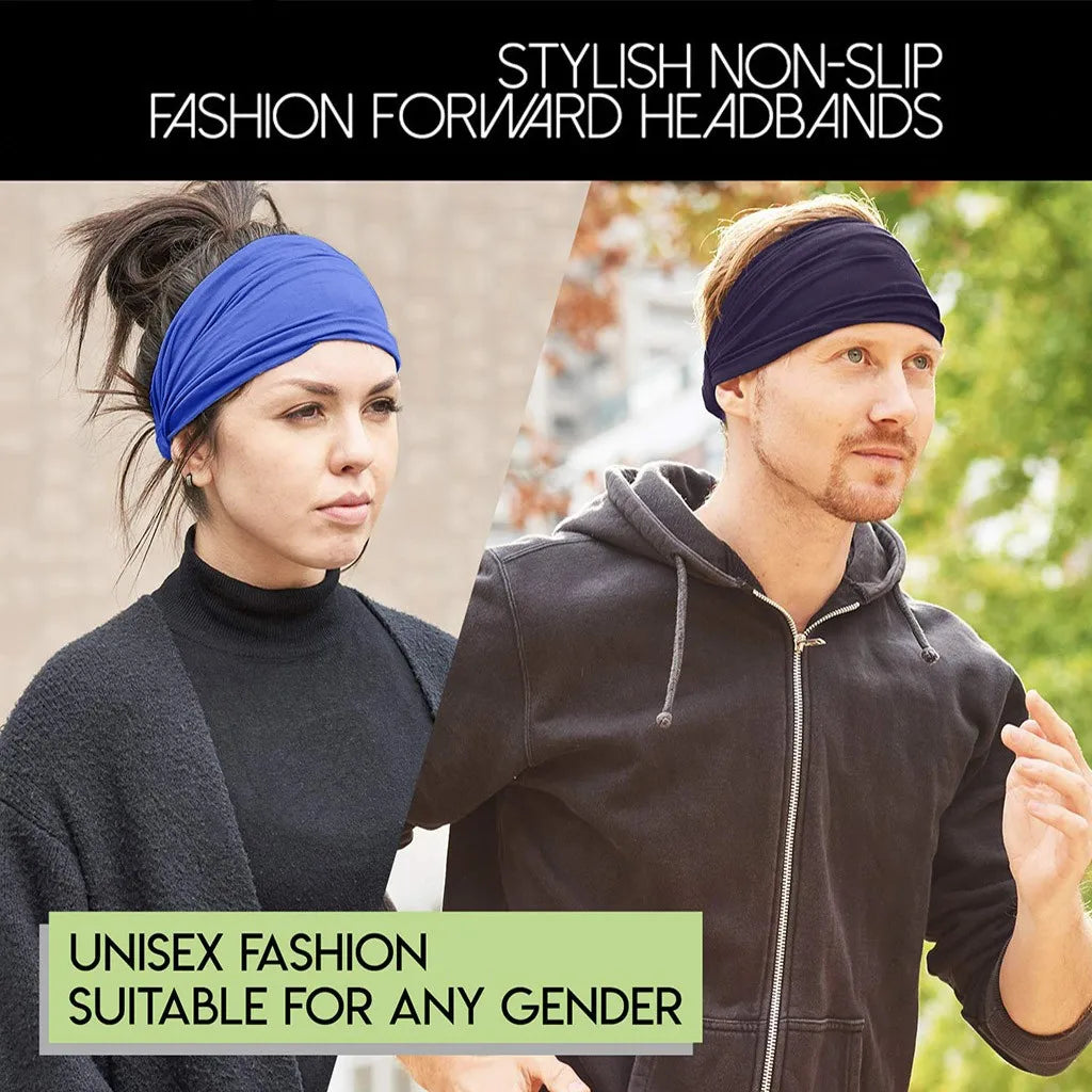 Wide Elastic Headband Hairband Pilates Yoga Fitness Running Cycling Sweatband Turban Makeup Hair Hoop Makeup Headwrap For Women