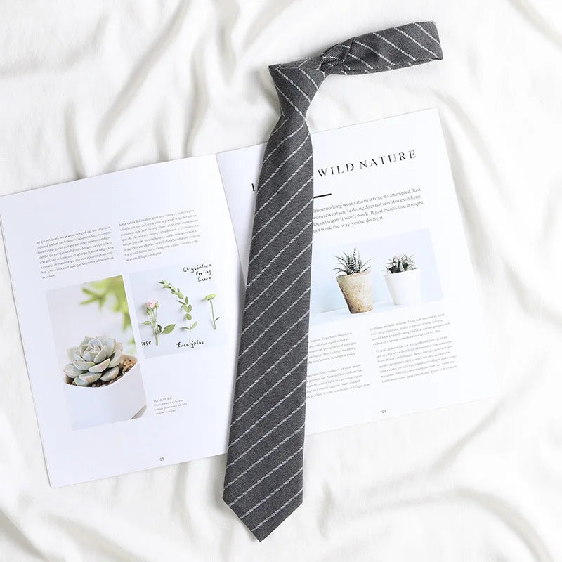 Korean style elegant Ties for men gifts Top clothes accessories Wedding  Black Gray Striped JK Ladies Collar Slim Neck Bow tie