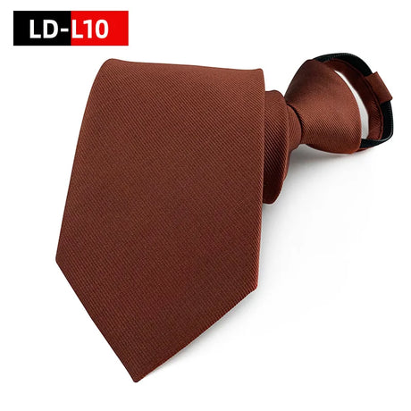 Solid Colors Necktie Zipper Tie 8cm Ties Business for Man Gravatas Handkerchief Bowtie Mens Wedding Shirt Accessories