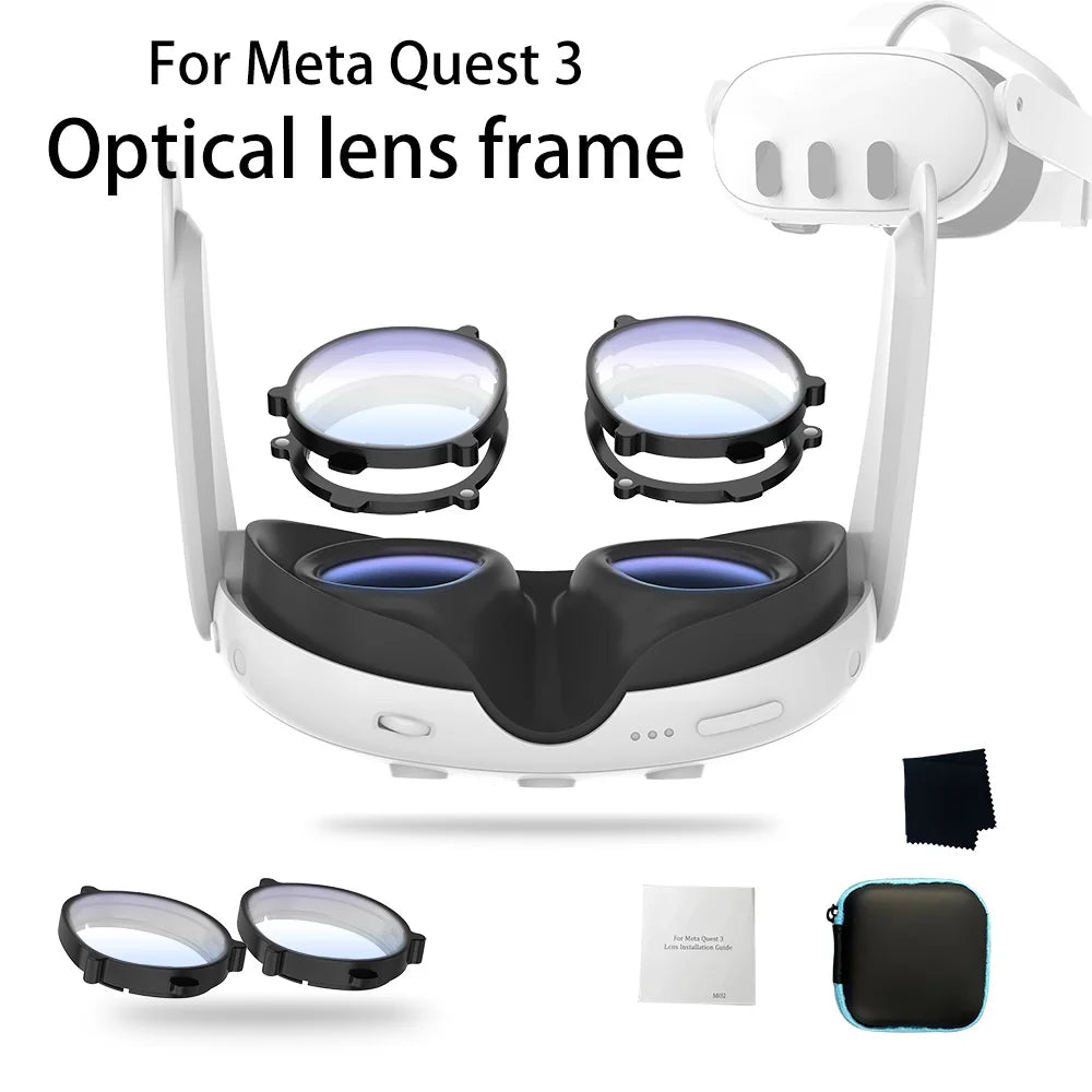 For Quest 3 lens Magnetic eyeglass frames anti-blue light optical lenses protection VR accessories for Oculus/Meta Quest 3