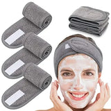 3pcs Women Soft Toweling Headbands Adjustable Sports Hairband Yoga Spa Bath Shower Wash Face Make Up Skincare Wide Head Band