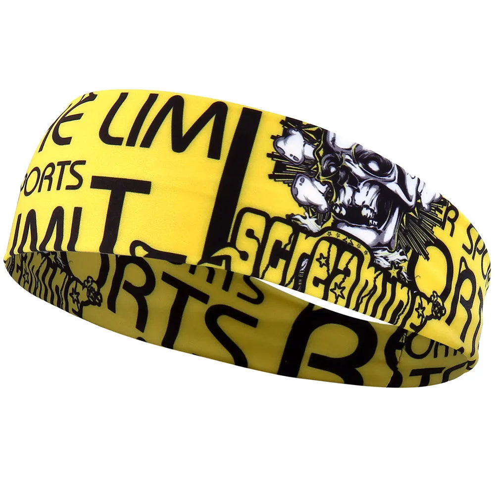Men Women Sport Headband Skull Ghost Sweat Bandage Elastic Tennis Yoga Gym Headwear Fitness Running Sweatband Hair Accessories