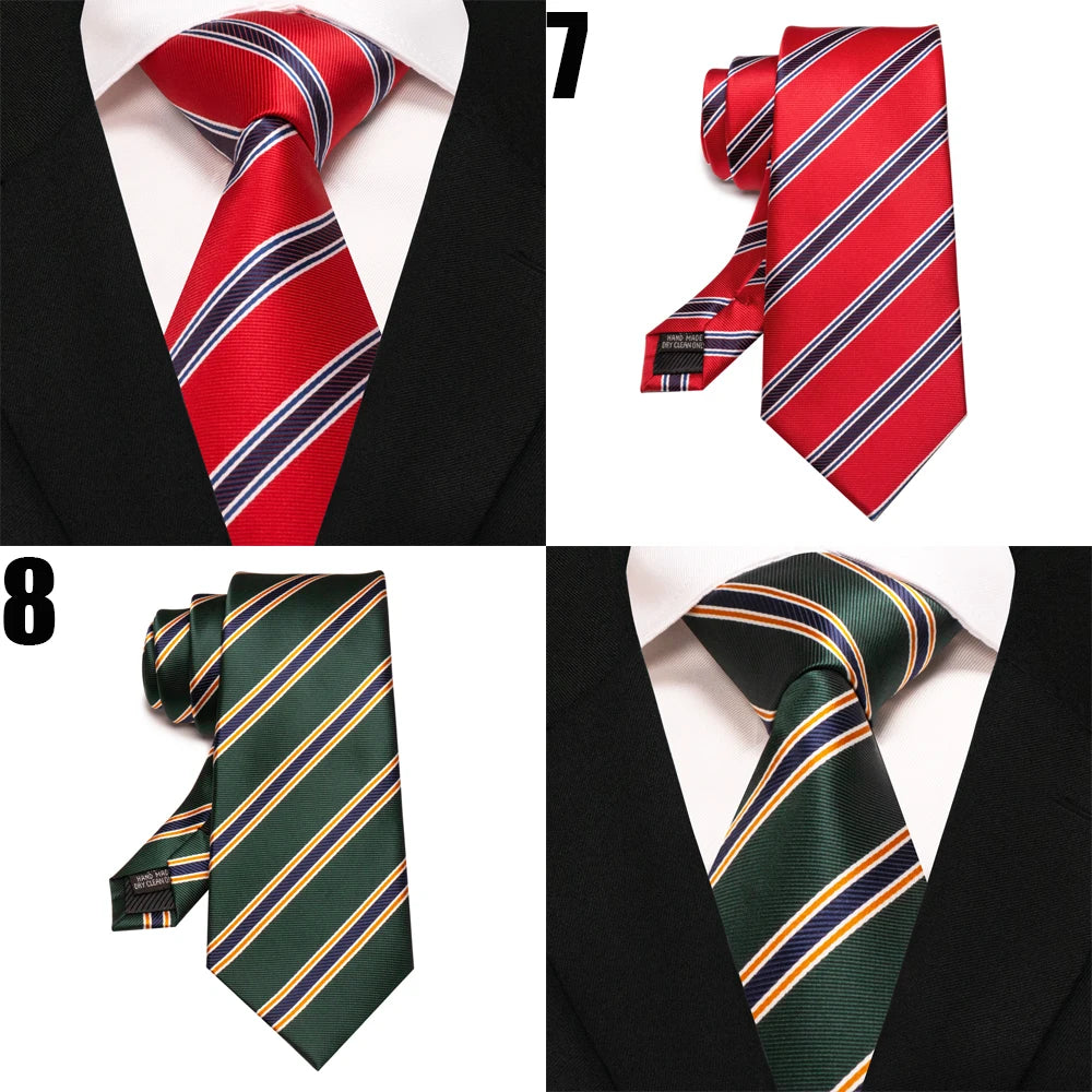 EASTEPIC Men's Gifts of Striped Ties Red Neckties for Gentlemen in Fine Apparel Fashionable Accessories for Social Occasions