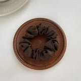 Silk Scrunchie Elastic Hair Bands Solid Color Women Girls  Headwear Fashion Headband Ponytail Holder Hair Accessories
