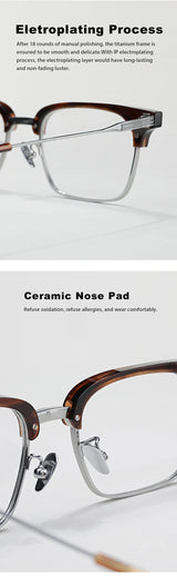 2024 new Italian imported titanium eyeglasses frame star the same fashion VENUS men reading myopia presbyopia optical glasses