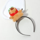 Headband Cartoon Funny Capybara Hair Hoop Summer Women's Cute Face Wash Headband Funny Plush Hair Band Hair Accessories