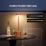 LED Table Lamp Touch Sensor Rechargeable Desktop Night Light Wireless Reading Lamp for Restaurant Hotel Bar Bedroom Decor Light