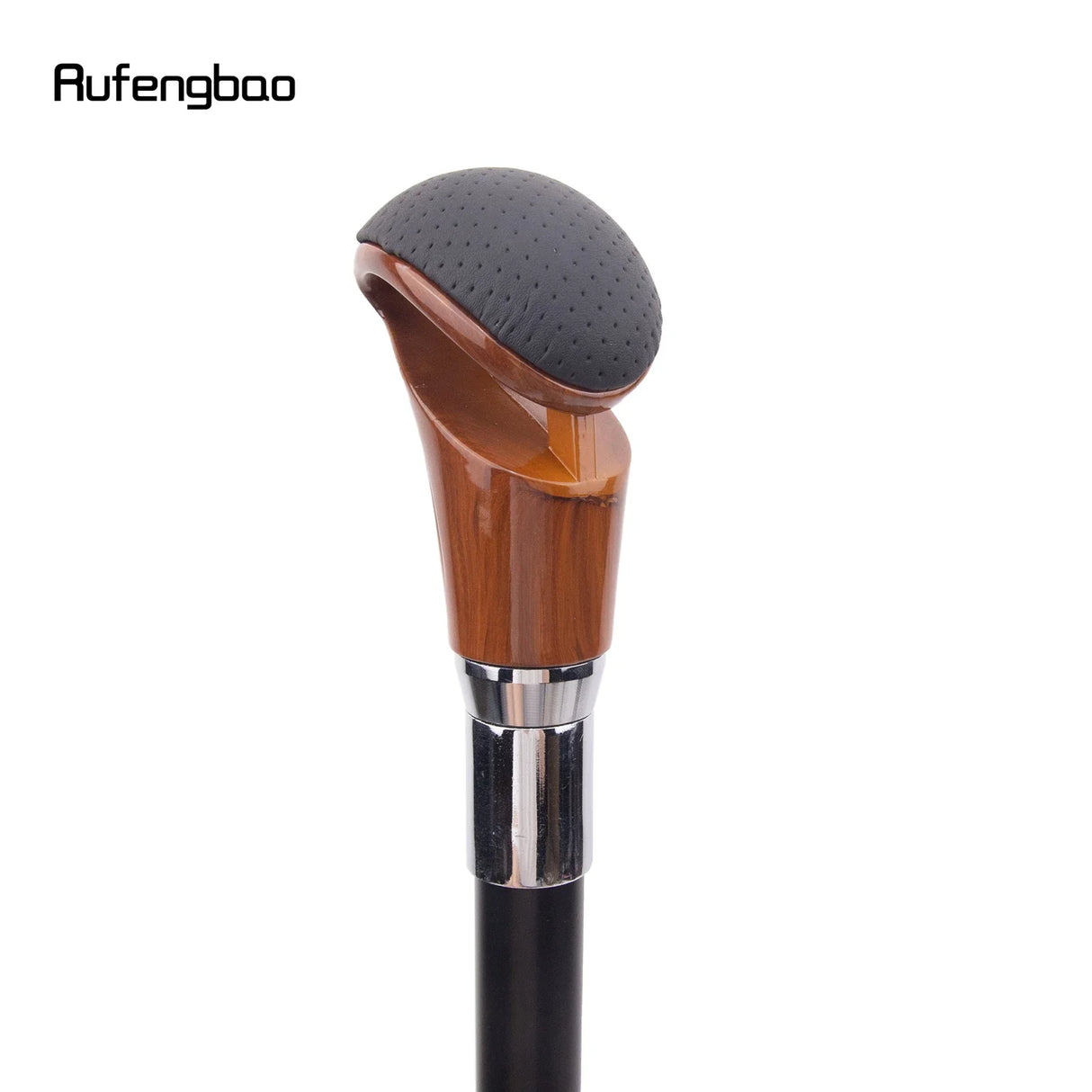 Red Black Leather Silver Walking Cane Fashion Decorative Walking Stick Gentleman Elegant Cosplay Cane Crosier 94cm