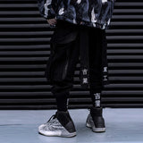 2023 Ribbons Embroidery Tactical Hip Hop Cargo Pants With Big Pockets Men Women Harajuku Punk Techwear Harem Pants