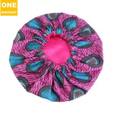 2020 New No. plus-Sized African Printing round Cap Double-Layer Satin Lining Wide Edge Nightcap Chemotherapy Hat