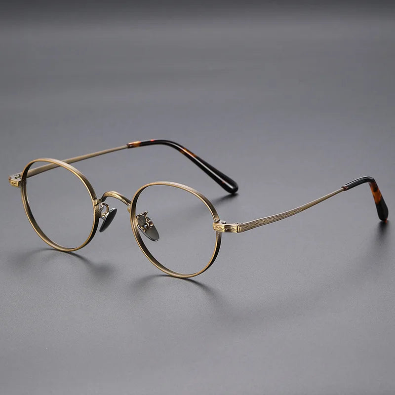 2025 Fashion Eyewear Retro Pure Titanium Round Glasses Comfortable Optical Prescription Eyeglasses Frame Men Women Brand Desgin