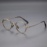 2025 Fashion Eyewear Retro Pure Titanium Round Glasses Comfortable Optical Prescription Eyeglasses Frame Men Women Brand Desgin