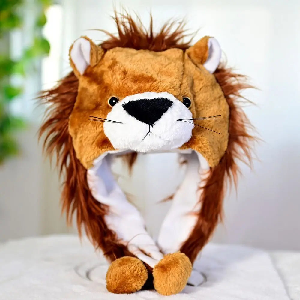 Winter Warmer Plush Soft Moving Ears Hat Animal Hat Headgear Ears Airbag Cap Ear Protection Earmuff Funny Toys Neck Warmer