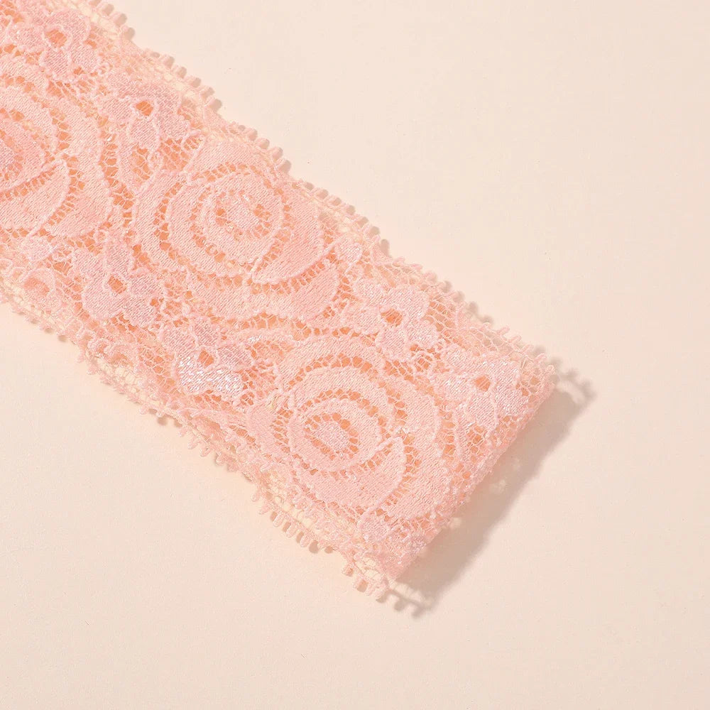 1Pc Baby Nylon Headscarf Astique Suitable Newborn Girl Flower Handmade Headband Elastic Hairband Turban Toddler Hair Accessories