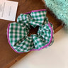 Beautiful Embroidered Large Scrunchies Elastic Hair Bands Hair Ties Women Sweet Hair Accessories Ponytail Holder Head Rope