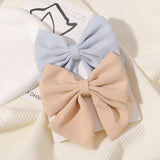 2pcs/set 4.5" Cheer Bow Hair Clip for Kids Lovely Grosgrain Ribbon Hairgripes Girls Delicate Bowknot HairPins Baby Headwear Set