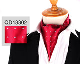 Ascot Tie Cravat Luxury Mens dots Neck Tie Self Tie  for Men Wedding Necktie