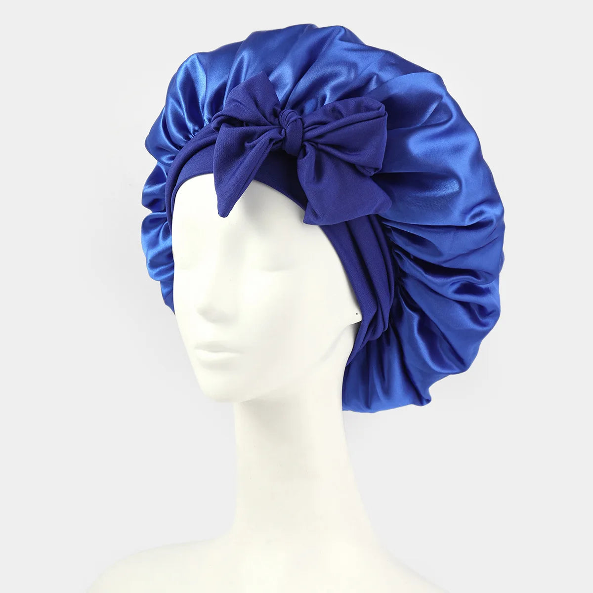 Europe and the United States selling style color cloth streamer round hat bow imitation silk women's nightcap beauty hair care h