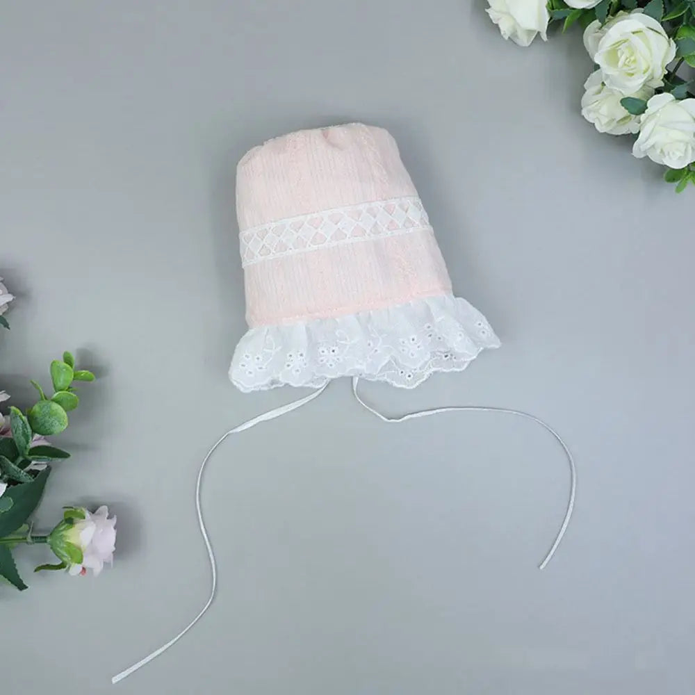 20CM Doll Hat Cute Lace Princess Miniature Hat Nightcap Soft Bonnet Cap For Idol Dolls Accessories Photography Props Kids Toys