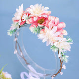 Fashion Flowers Handmade Headbands For Bride Women Leaves Hairbands Wreath Wedding Hair Accessories