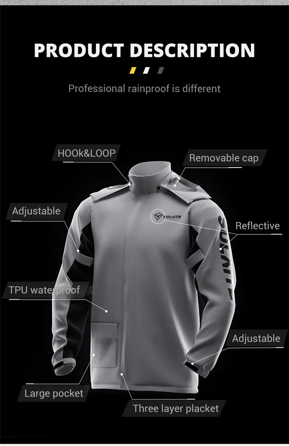 Motorcycle Raincoat Men Women Waterproof 100% Motorcycle Rider Raincoat Suit Moto Raincoat Rain Coat Jacket Pants Biker Rain Set