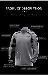 Motorcycle Raincoat Men Women Waterproof 100% Motorcycle Rider Raincoat Suit Moto Raincoat Rain Coat Jacket Pants Biker Rain Set