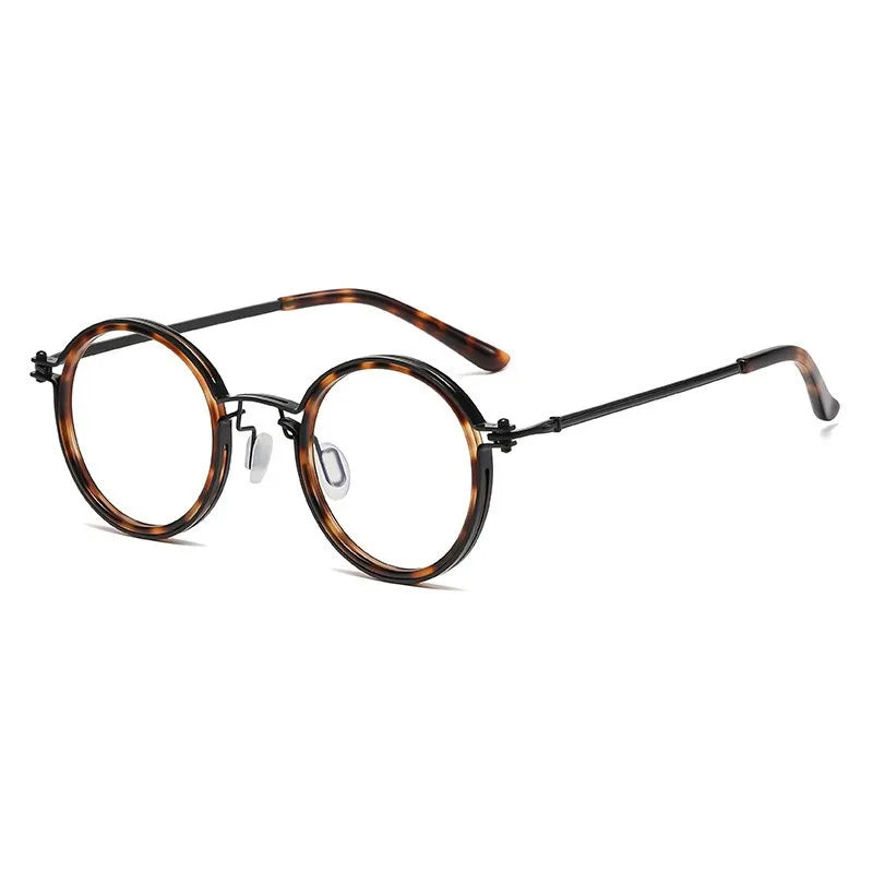 Reading Glasses Men High Quality Round Alloy Magnifying Glasses Eye Prescription 0 To +4 Clear Lens Anti Blue Light Glasses New