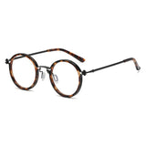 Reading Glasses Men High Quality Round Alloy Magnifying Glasses Eye Prescription 0 To +4 Clear Lens Anti Blue Light Glasses New